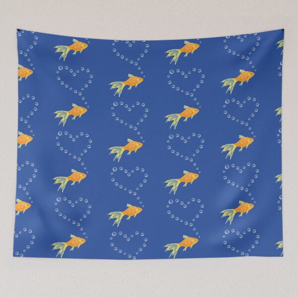 Item preview, Goldfish Surrounded by Bubble Heart designed and sold by Amy Hadden.