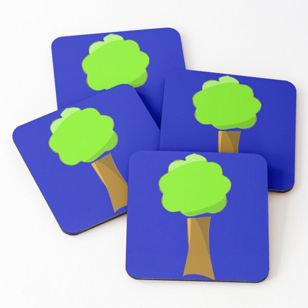 Item preview, Naif tree on blue designed and sold by JoAnnFineArt.