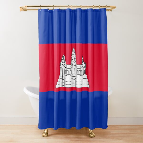 Cambodia Flag Gifts, Stickers & Products (GF) Shower Curtain