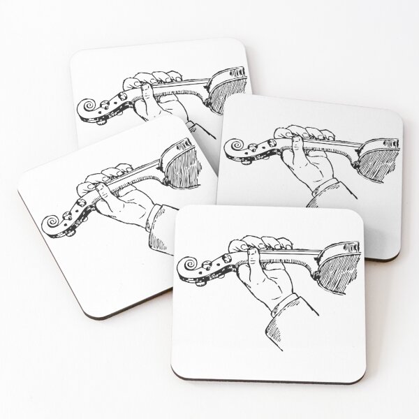 Item preview, Beautiful Violin Drawing in Fingering Position designed and sold by JeanSzB.