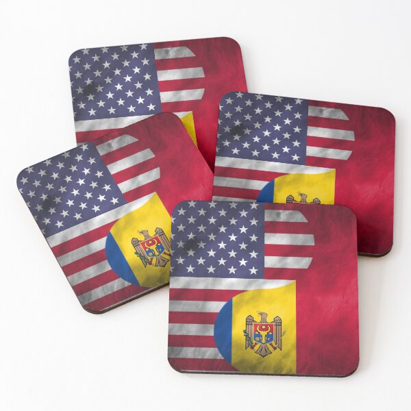 Item preview, USA and Moldova Dual Flag Yin Yang Combination designed and sold by ockshirts.