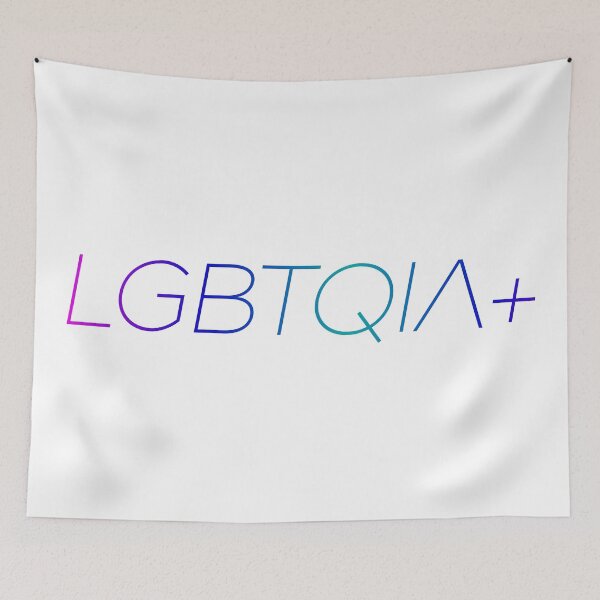 Item preview, Minimalist Cursive LGBTQIA+ Rainbow Colored Lettering designed and sold by Urban-Lettering.