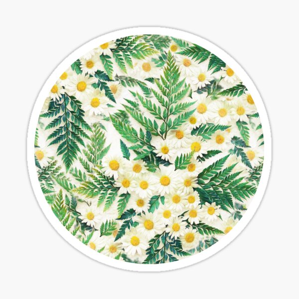 Item preview, Textured Vintage Daisy and Fern Pattern designed and sold by micklyn.