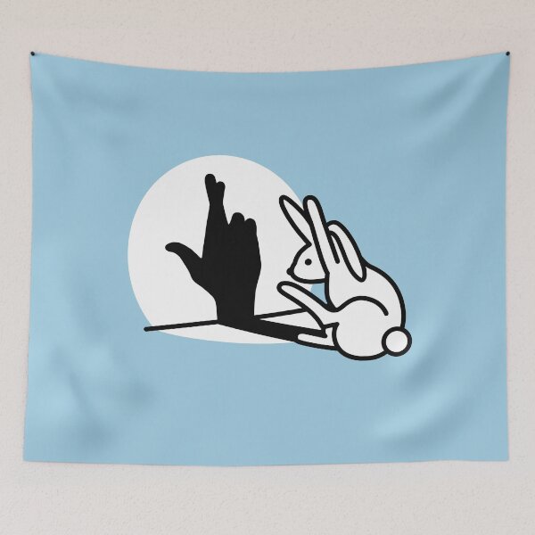 Item preview, Rabbit shadow hand crossed fingers hand sign liar designed and sold by LaundryFactory.
