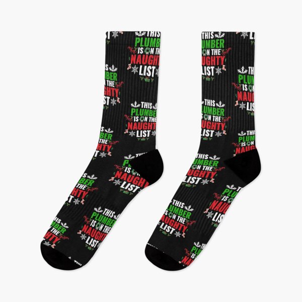 Item preview, This Plumber is on the Naughty list Christmas Xmas designed and sold by losttribe.