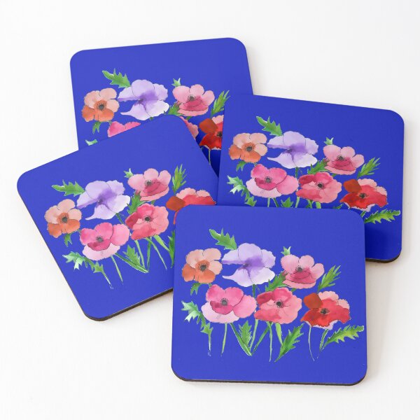 Item preview, Poppies Amapolas Hand-painted Watercolor designed and sold by JoAnnFineArt.