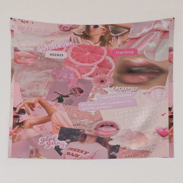 Item preview, pink collage  designed and sold by sqftv.