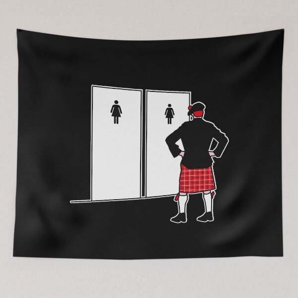 Item preview, Funny Scottish Kilt bagpipe player Scotland toilet designed and sold by LaundryFactory.