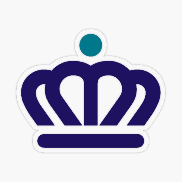 Charlotte Crown Purple/Teal Transparent Sticker