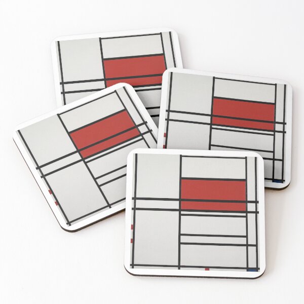 Item preview, Composition Of Red And White; Nom 1,Composition No. 4 With Red And Blue - Piet Mondrian - Exhibition Poster designed and sold by studiofrivolo.