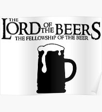 Lord of the Beers - Fellowship of the Beer Poster