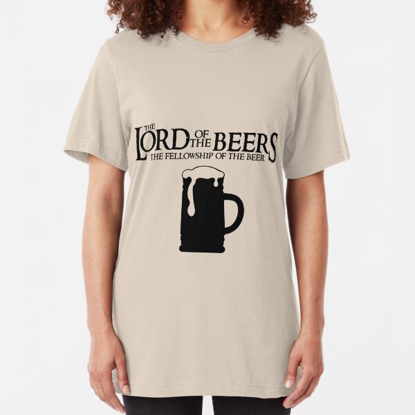 Lord of the Beers - Fellowship of the Beer Slim Fit T-Shirt