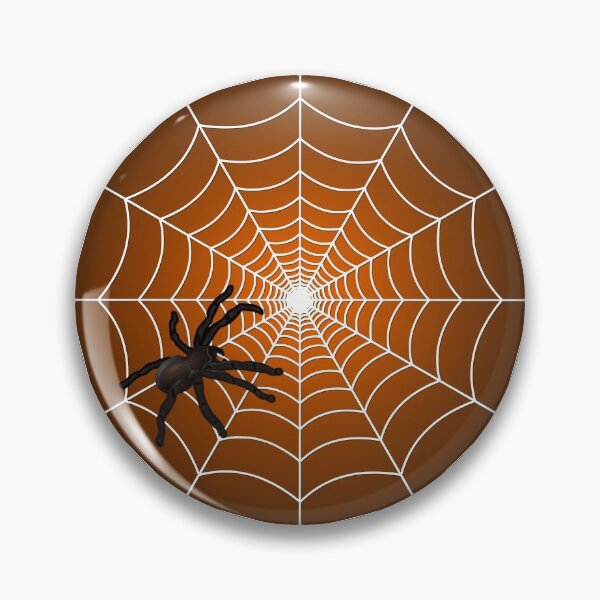 Item preview, White Spider Web With Spider on Dark Orange and Black designed and sold by Creepyhollow.