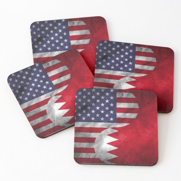 Item preview, USA and Bahrain Dual Flag Yin Yang Combination designed and sold by ockshirts.