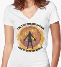 Cheerleader Women's Fitted V-Neck T-Shirt