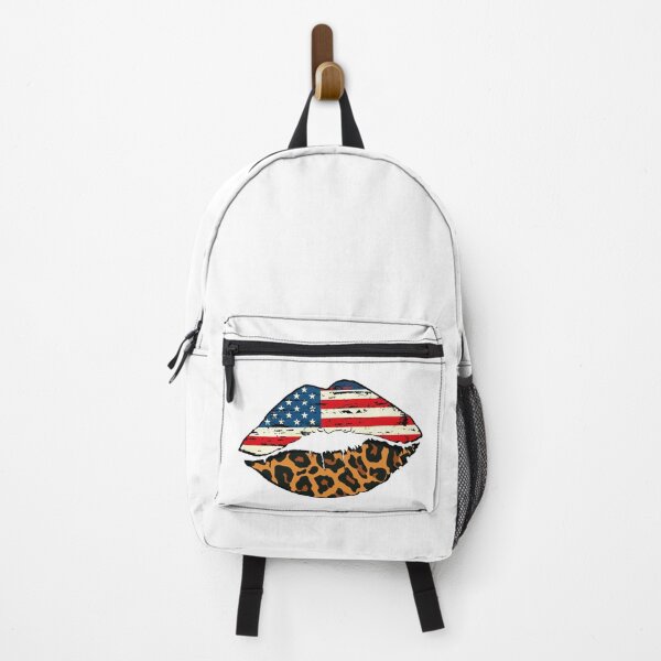 Item preview, Womens Cheetah Lipstick / Red White & Leopard Patriotic Kiss designed and sold by Run to Creations.