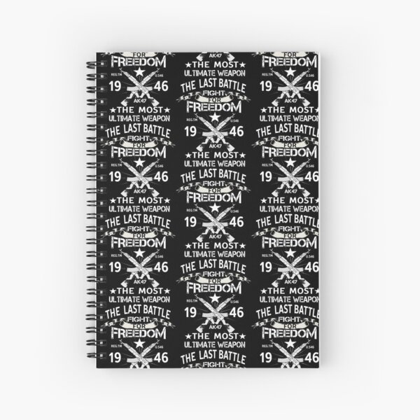 Vintage Soviet Kalashnikov AK-47 CCCP USSR Russia Spiral Notebook