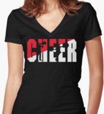 CHEER Women's Fitted V-Neck T-Shirt