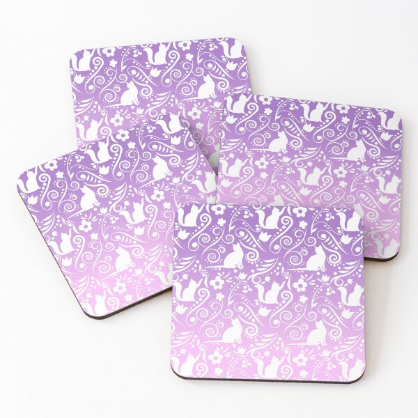 Item preview, Cat & Flowers - Velvet Lilac (Dreamy Fantasy Collection) designed and sold by CreativityRoams.