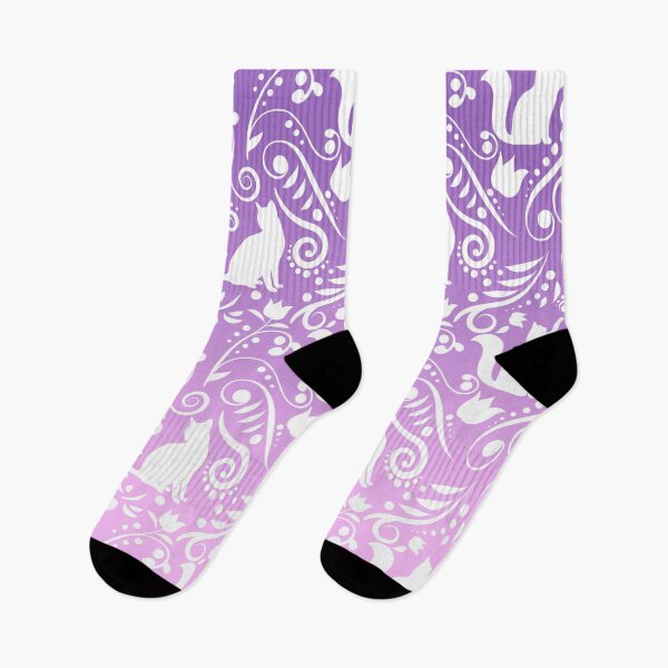 Item preview, Cat & Flowers - Velvet Lilac (Dreamy Fantasy Collection) designed and sold by CreativityRoams.