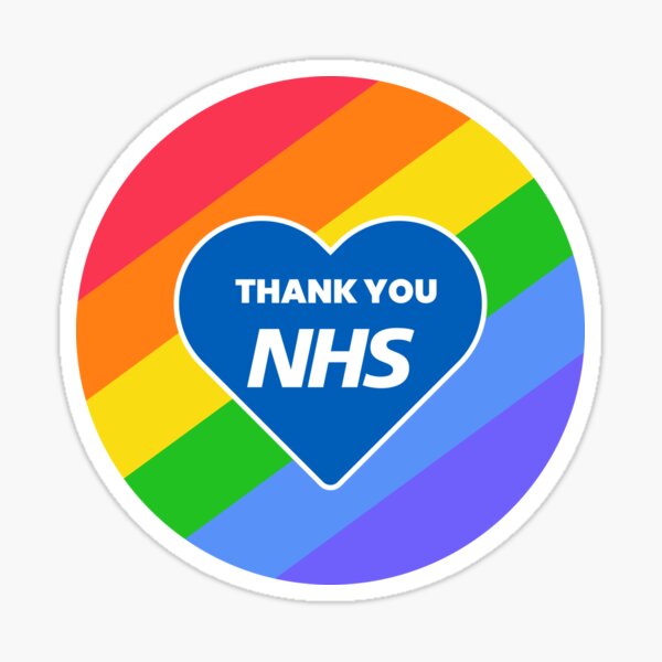 Nhs Rainbow Heart Stickers Redbubble - london national health service roblox