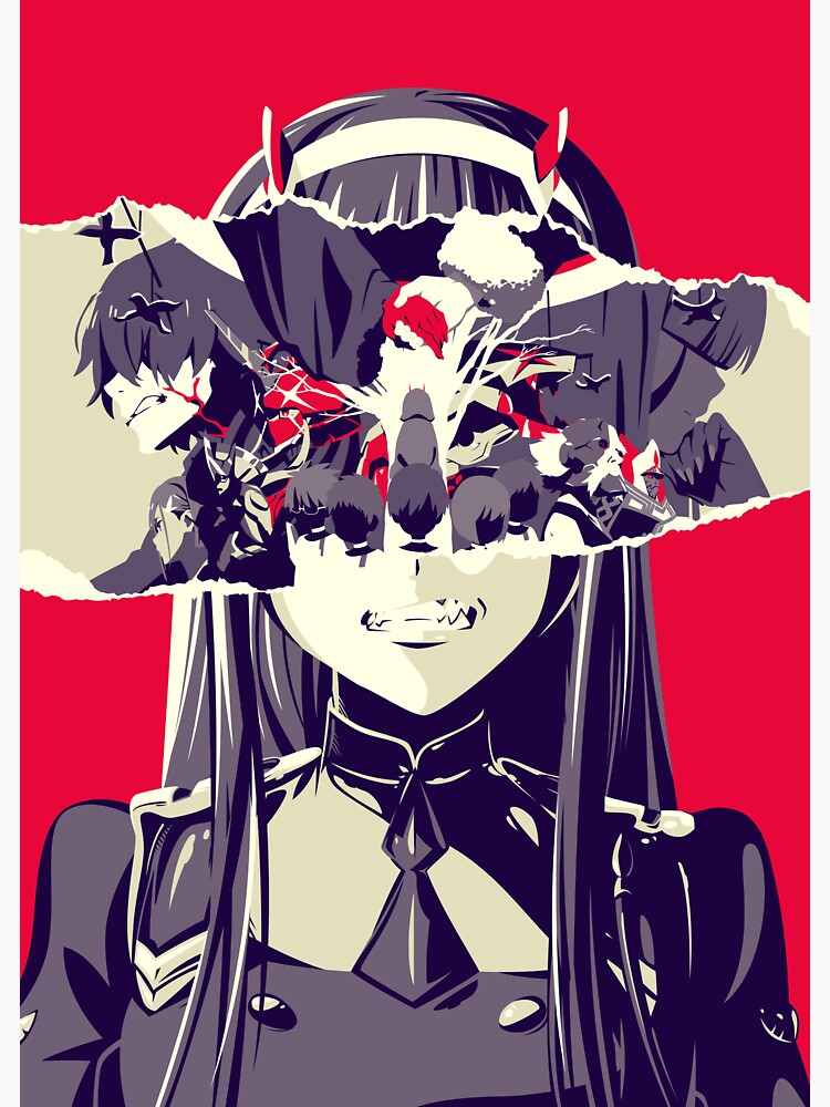 Rage - Darling in The Franxx Poster Sticker for Sale by ChrisLejman