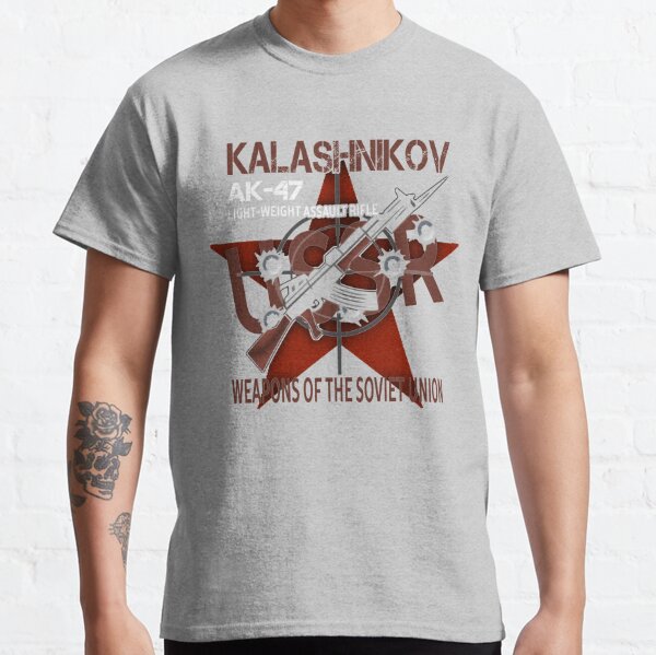 Vintage Soviet Weapon Kalashnikov AK-47 CCCP USSR Russia  Classic T-Shirt