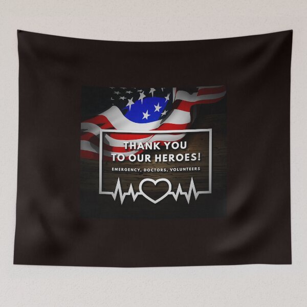 Item preview, thank you our hero, doctor, nurses and other. Agains coronavirus, covid-19. Flag usa on back designed and sold by mpavlov.