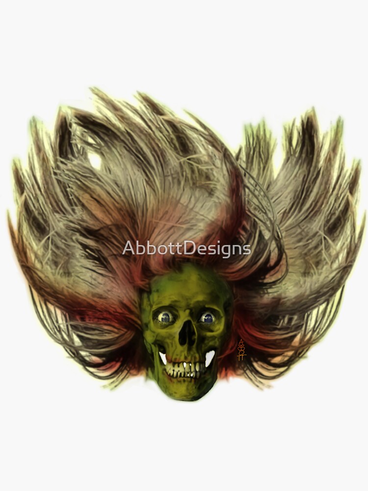 "Zombie Woman "The Pain of Being Dead!" ROTLD" Sticker by AbbottDesigns