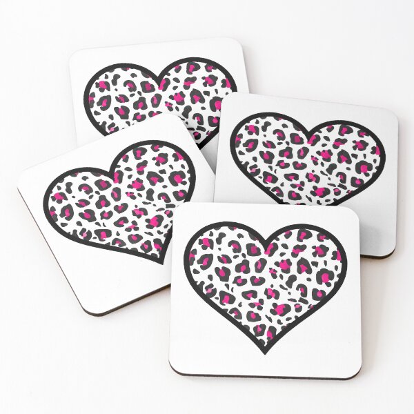 Item preview, Pink and Black Leopard Print Heart designed and sold by Bumblefuzzies.