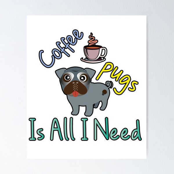 Item preview, coffee drinker pugs lover  designed and sold by MR20.