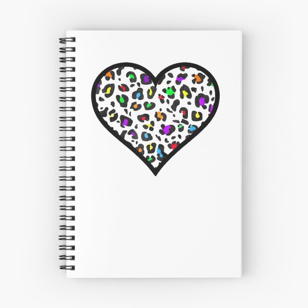 Item preview, Rainbow and Black Leopard Print Heart designed and sold by Bumblefuzzies.