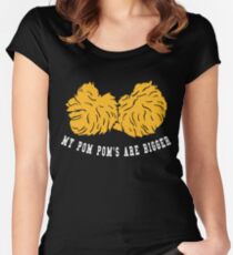 Cheerleader Pom Pom Women's Fitted Scoop T-Shirt