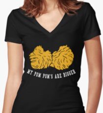 Cheerleader Pom Pom Women's Fitted V-Neck T-Shirt