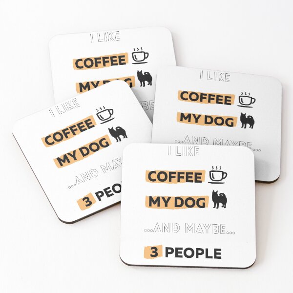 Item preview, Funny I Like Coffee My Dog and Maybe 3 People T shirt-New Funny 2020 Shirt Slim Fit T-Shirt designed and sold by Orlyne.