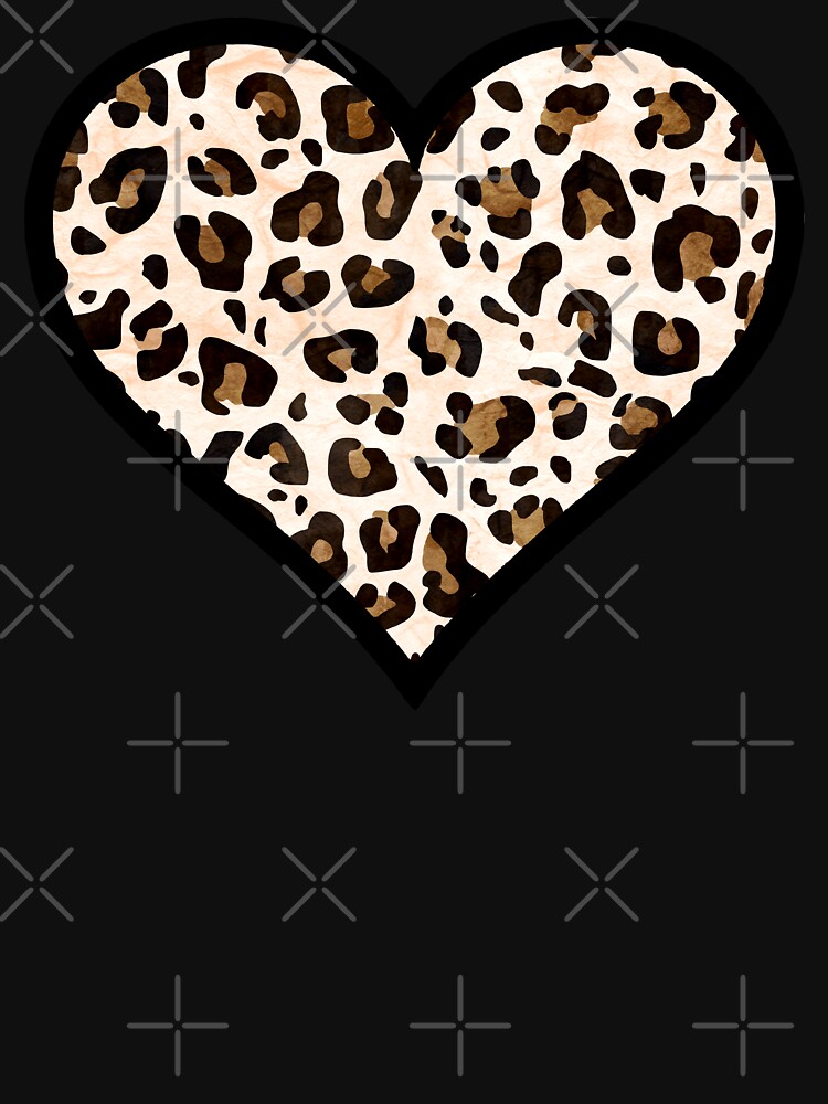 Leopard Printing Heart Sweatshirt Love Sweatshirt Love 