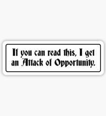 Attack of Opportunity Sticker