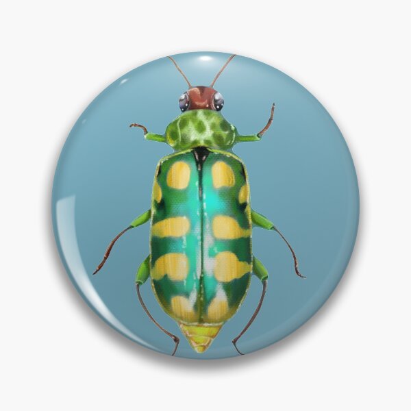Item preview, Metallic Green Beetle - Banded Cucumber Beelte by Ela Steel designed and sold by elasteel.