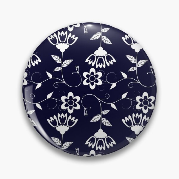 Item preview, Pattern flowers blue white designed and sold by ChrissiCreation.