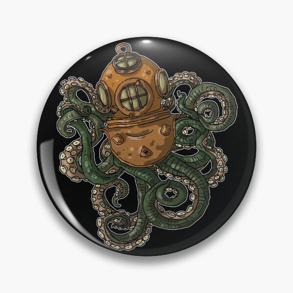 Artikelvorschau, tauchhelm, taucherhelm, tauchen, diving, diving helmet, tentacles, tentakel, cthulhu, krake, octopus entworfen und verkauft von atelier-vladi.