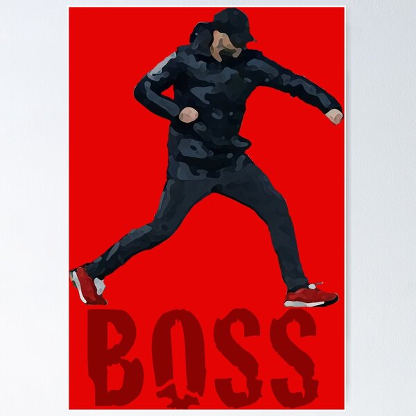 Item preview, Jurgen Klopp colour 'BOSS' fist pump celebration artwork designed and sold by campionedesign.