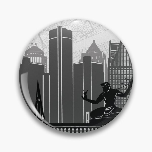 Artikelvorschau, Skyline von Detroit entworfen und verkauft von BekimART2.