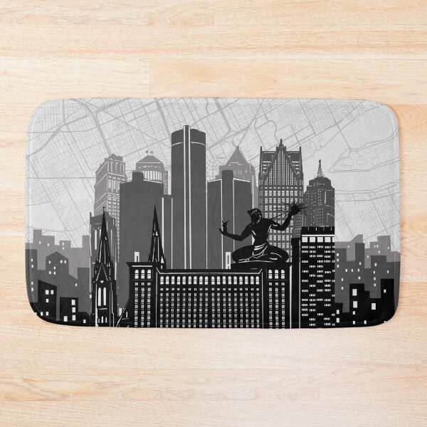Item preview, detroit skyline designed and sold by BekimART2.