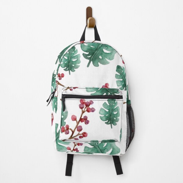 Item preview, Green Summer Hydrangea Banana Flower pomegranate watercolor red Pattern designed and sold by conceptDVS.