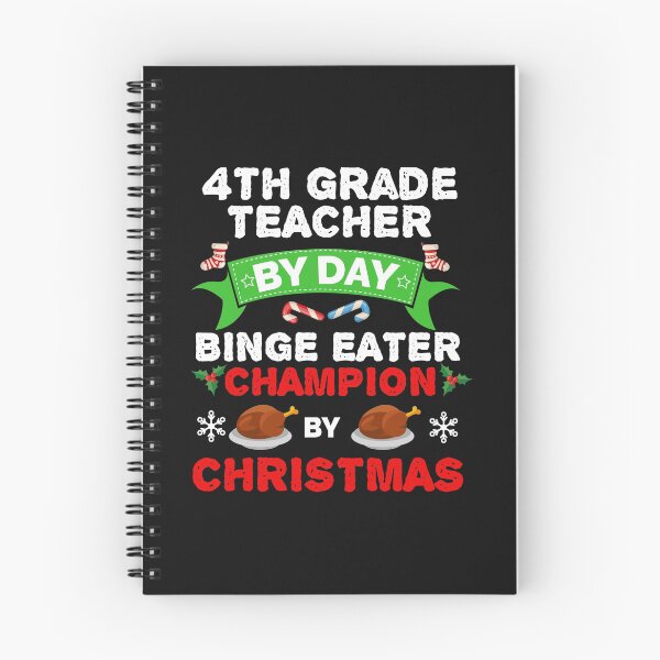 Item preview, 4th Grade Teacher by day Binge Eater by Christmas Xmas designed and sold by losttribe.