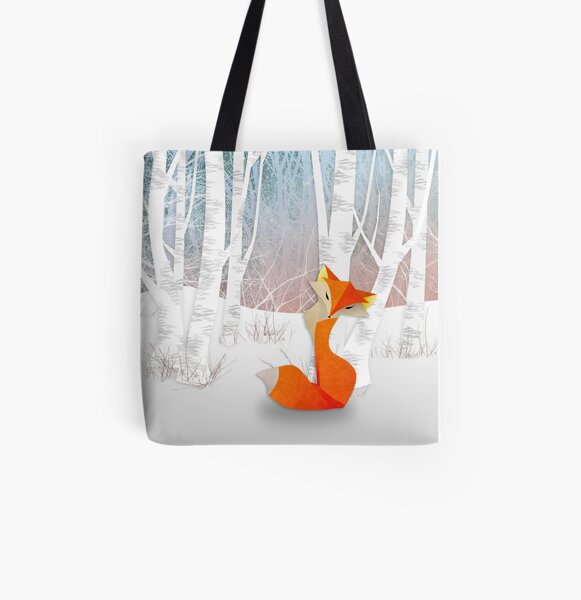Winter Foxie All Over Print Tote Bag