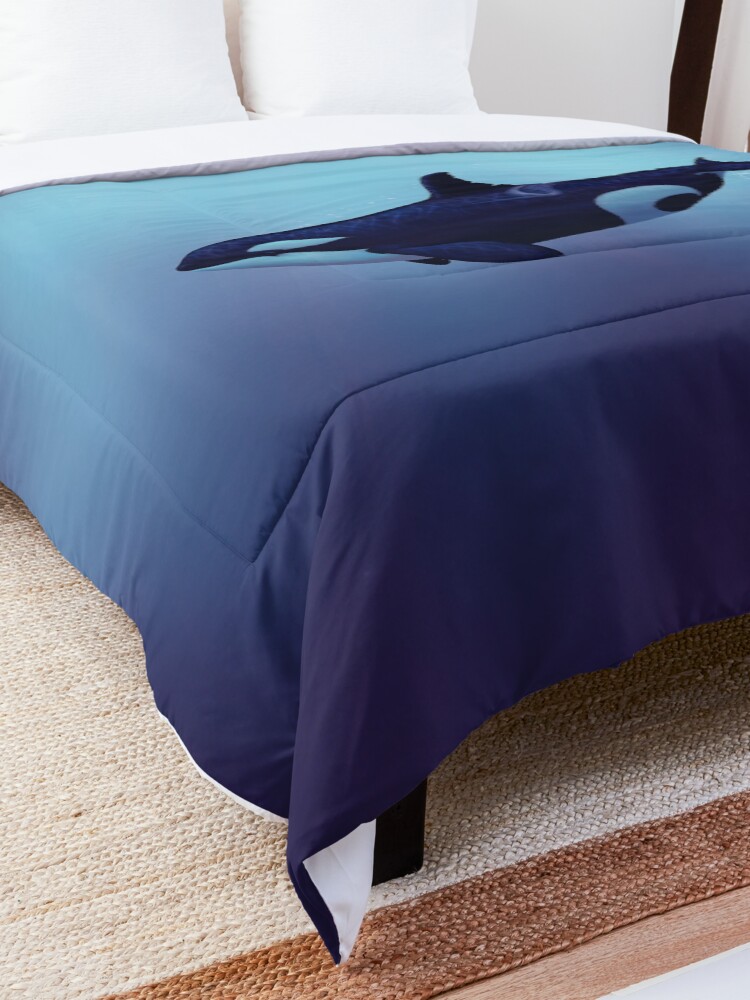 Alternate view of "Lost in Fantasy" by Amber Marine ~ orca / killer whale art, © 2015 Comforter