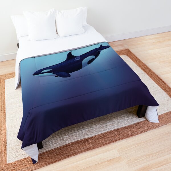 "Lost in Fantasy" by Amber Marine ~ orca / killer whale art, © 2015 Comforter