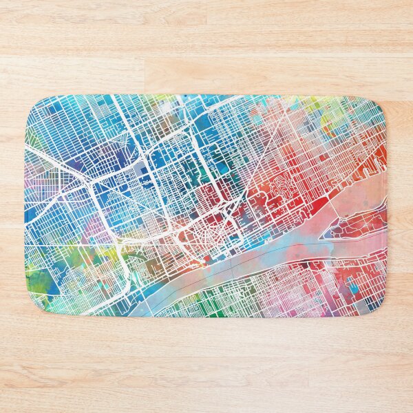 Item preview, detroit map designed and sold by BekimART2.