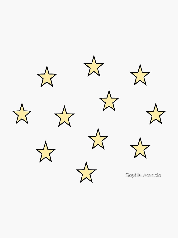 "yellow star sticker pack" Sticker for Sale by ssophiee28 Redbubble